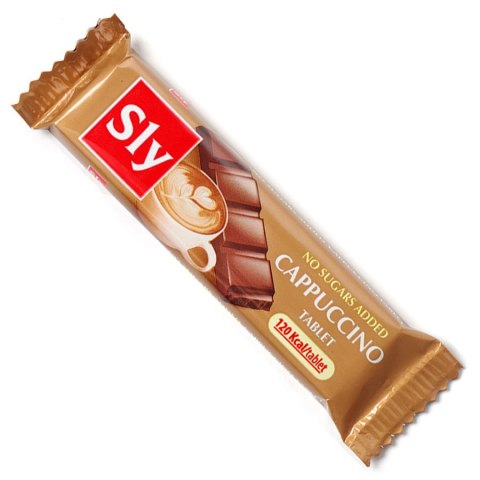 Baton czekoladowy - cappuccino, bez dodatku cukru Sly Nutritia 25g Baton czekoladowy - cappuccino, bez dodatku cukru Sly Nutritia 25g