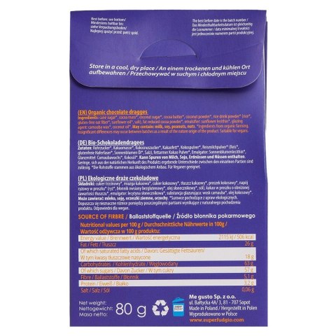 Draże czekoladowe bezglutenowe Super Fudgio BIO 80g Draże czekoladowe bezglutenowe Super Fudgio BIO 80g