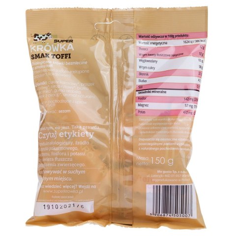 Krówki bezmleczne o smaku toffi bezglutenowe Super Krówka BIO 150g Krówki bezmleczne o smaku toffi bezglutenowe Super Krówka BIO 150g