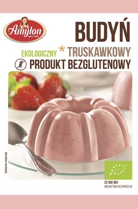 Budyń truskawkowy BIO 40g, Amylon Budyń truskawkowy BIO 40g, Amylon