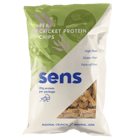 Chipsy proteinowe z grochu i mąki ze świerszczy Sens, 80g Chipsy proteinowe z grochu i mąki ze świerszczy Sens, 80g