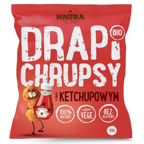 Chrupki Drapi Chrupsy o smaku ketchupowym Naura BIO, 50g Chrupki Drapi Chrupsy o smaku ketchupowym Naura BIO, 50g