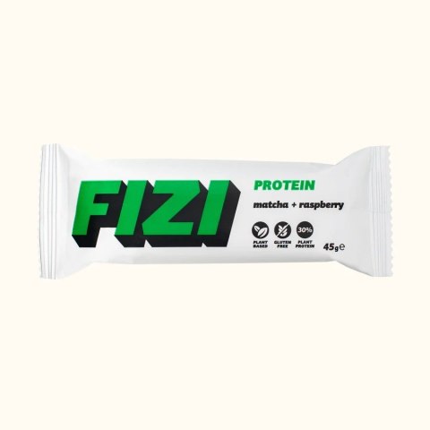 FIZI baton proteinowy Matcha + Raspberry, 45g FIZI baton proteinowy Matcha + Raspberry, 45g