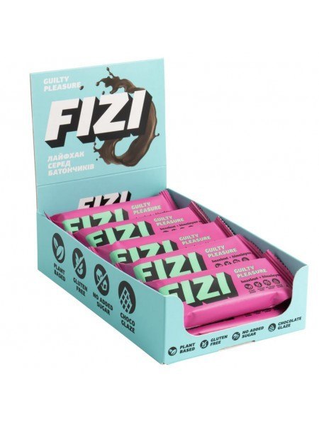 FIZI baton w polewie czekol. Hazelnut+ Himalay,45g FIZI baton w polewie czekol. Hazelnut+ Himalay,45g