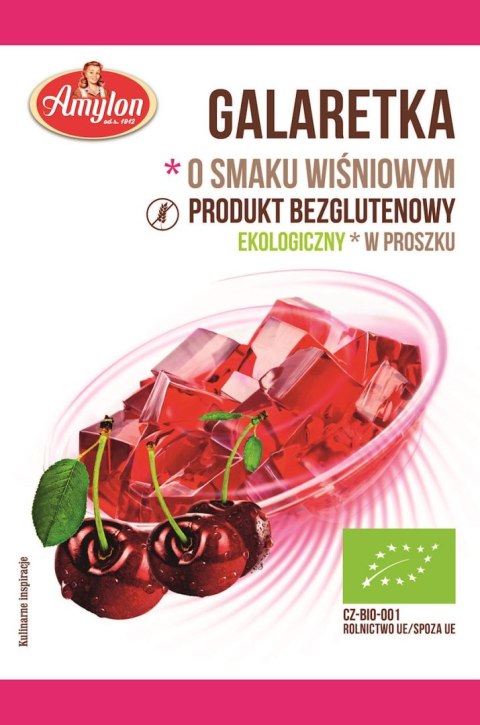 Galaretka o smaku wiśniowym, BIO 40g Amylon Galaretka o smaku wiśniowym, BIO 40g Amylon