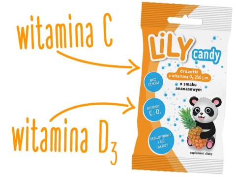Lily Candy drażetki o smaku ananasowym 40 g Lily Candy drażetki o smaku ananasowym 40 g