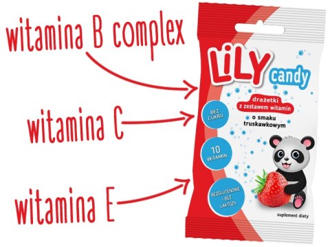 Lily Candy drażetki o smaku truskawkowym 40 g