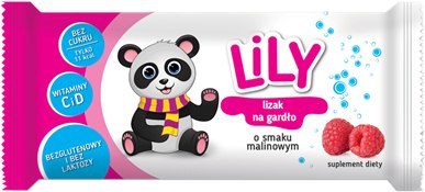 Lily Lizak o smaku Malinowym na Gardło 8g Lily Lizak o smaku Malinowym na Gardło 8g
