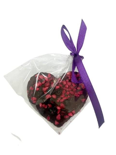 Mini SERCE czekolada Ciemna z maliną i jagodą 20g Mini SERCE czekolada Ciemna z maliną i jagodą 20g