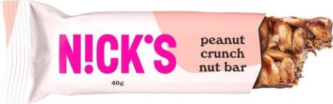 N!CK'S Nicks peanut crunch nut bar, 40g N!CK'S Nicks peanut crunch nut bar, 40g