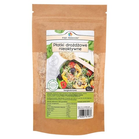 Płatki drożdżowe nieaktywne bezglutenowe Pięć Przemian 150g Płatki drożdżowe nieaktywne bezglutenowe Pięć Przemian 150g
