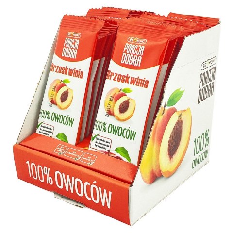 Przekąska jabłkowo-brzoskwiniowa Porcja Dobra, 16g Przekąska jabłkowo-brzoskwiniowa Porcja Dobra, 16g
