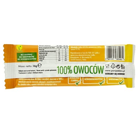 Przekąska jabłkowo-pomarańczowa Porcja Dobra, 16g Przekąska jabłkowo-pomarańczowa Porcja Dobra, 16g