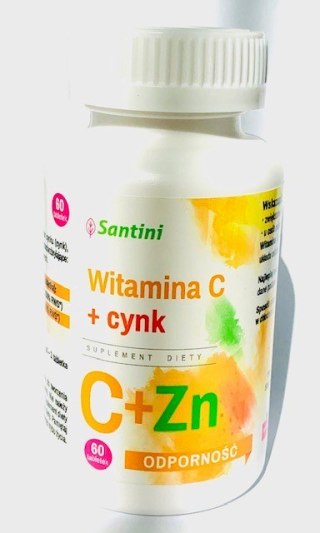 Witamina C + Cynk, 60 tabletek Santini