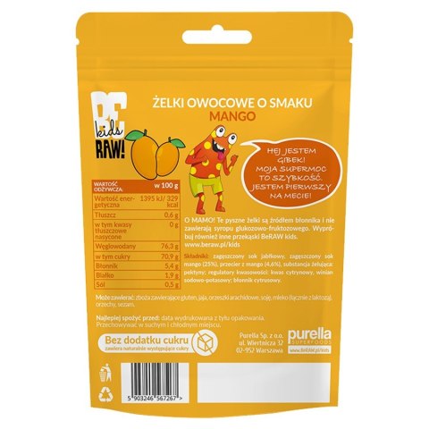 Żelki Mango BeRAW Kids, 35g Żelki Mango BeRAW Kids, 35g