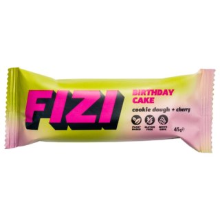 Baton w białej polewie „COOKIE DOUGH+CHERRY" Fizi, 45g