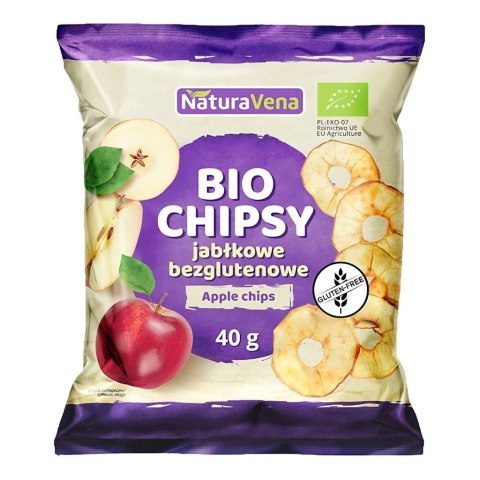 Chipsy jabłkowe bezglutenowe 40g, Naturavena Chipsy jabłkowe bezglutenowe 40g, Naturavena