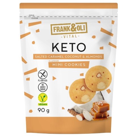 Ciasteczka słony karmel z migdałem Frank & Oli, 90g Ciasteczka słony karmel z migdałem Frank & Oli, 90g