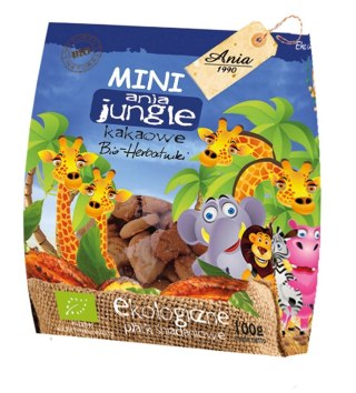 Ciastka mini Jungle Kakaowe Bio Ania, 100g