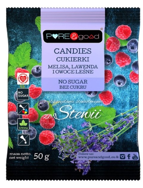 Cukierki melisa, lawenda, owoce leśnne 50g, P&G