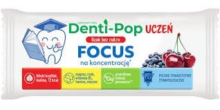 Denti-Pop Uczeń Focus Lizak o smaku jagod 6g Denti-Pop Uczeń Focus Lizak o smaku jagod 6g