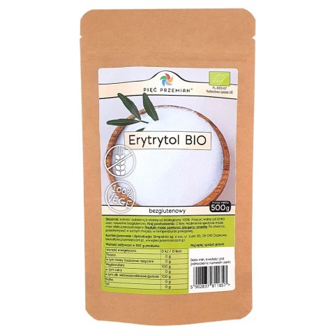 Erytrytol Pięć Przemian BIO, 500g