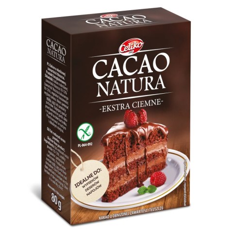 Kakao naturalne, ekstra ciemne bez glutenu Celiko 80g Kakao naturalne, ekstra ciemne bez glutenu Celiko 80g