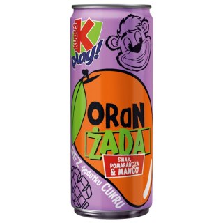 Kubuś Play Oranżada bez dodatku cukru - mango i pomarańcza 250 ml