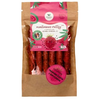 Malinowe rollsy z nasionami chia Naturalnie Zdrowi, 50g