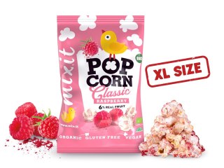 Mixit, Duży BIO popcorn - Malina, 75g