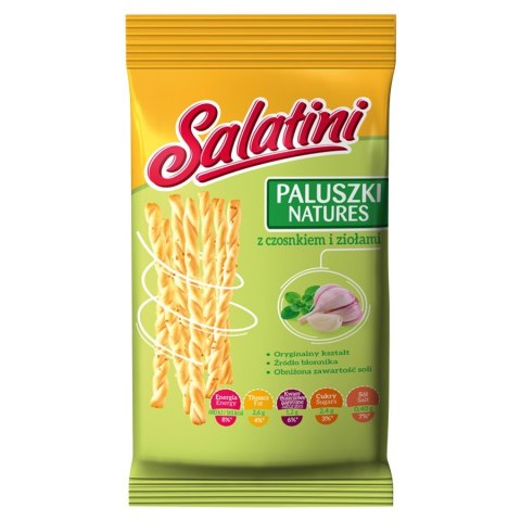 Paluszki Natures z czoskiem i ziołami Salatini, 40g Paluszki Natures z czoskiem i ziołami Salatini, 40g