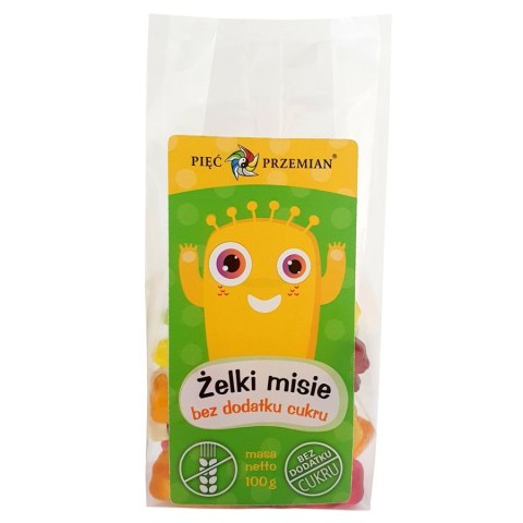Żelki misie bez dodatku cukru Pięć Przemian, 100g